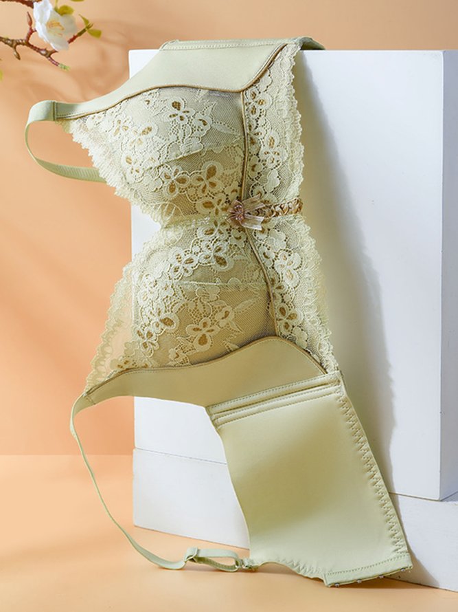 Adjustable Push Up Underwear Sexy Lace Steelless Bra