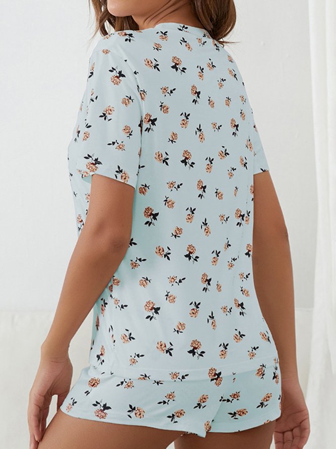 Breathable Relaxed Loose Floral Print Pajama Set