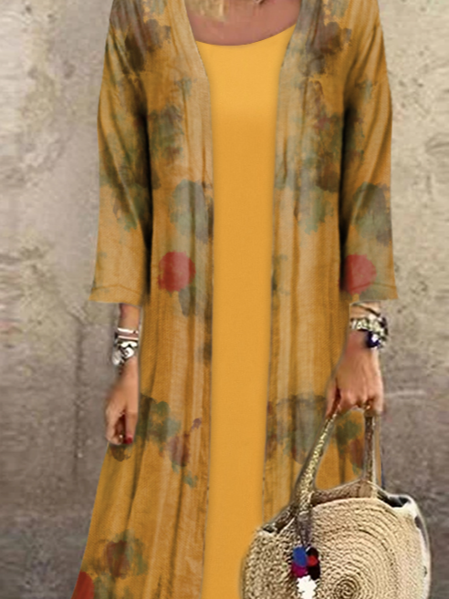 Casual Abstract Two-Piece Set