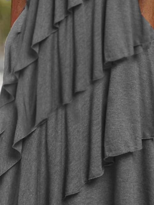 Loose Crew Neck Casual Dress