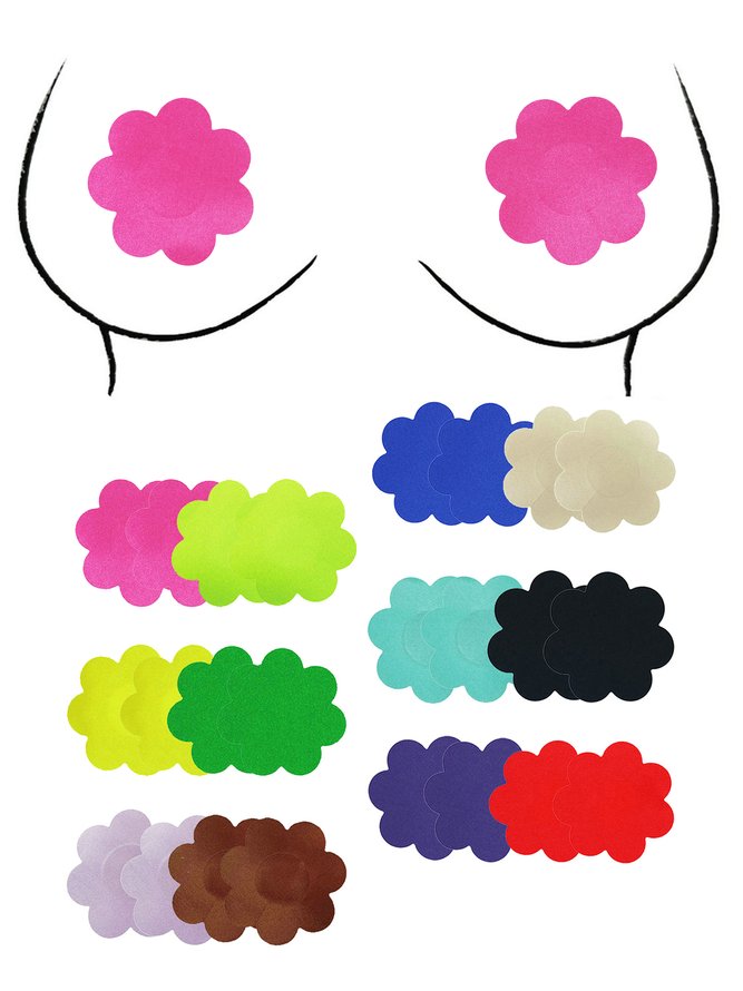 Multicolor Satin Disposable Nipple Patches