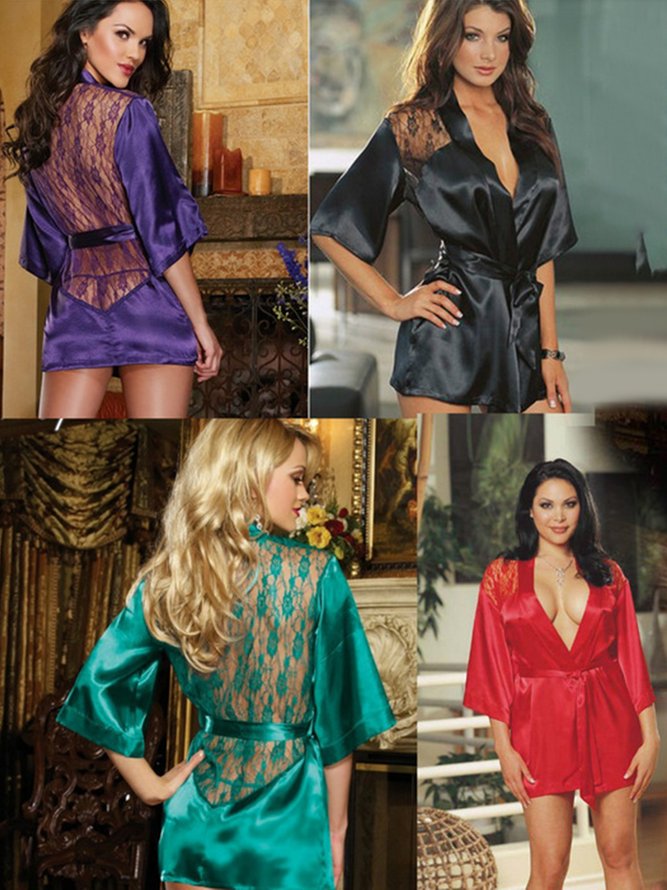 Valentine's Day Rose Lace Sexy Home Nightgown