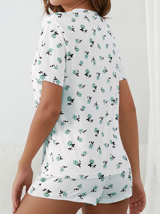 Breathable Relaxed Loose Floral Print Pajama Set