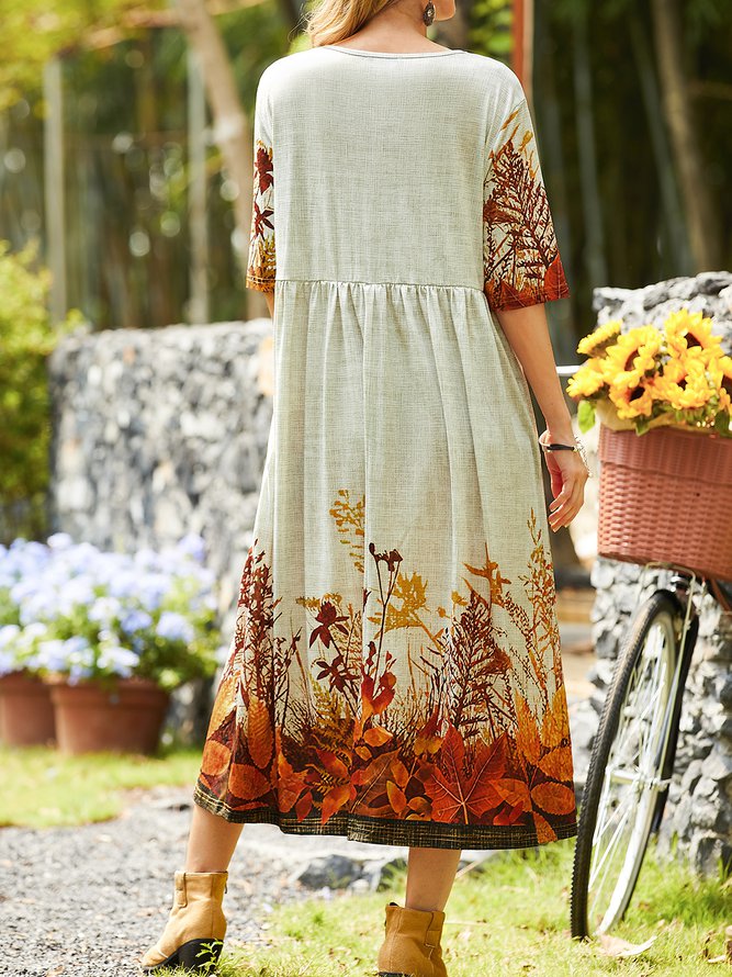 Casual Cross Neck Dress