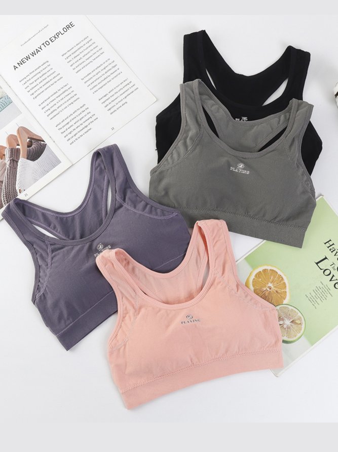 Sports Lettering Shock Absorbing Sports Bra