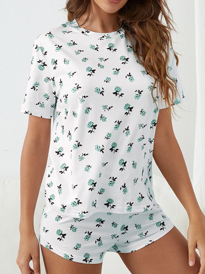 Breathable Relaxed Loose Floral Print Pajama Set