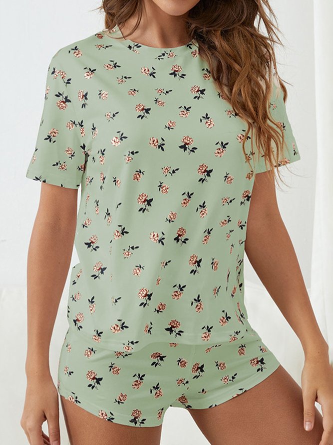 Breathable Relaxed Loose Floral Print Pajama Set