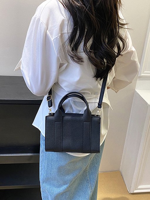 Urban Leather Stitching Plain Messenger Bag Women's Clutch Daily Commuting