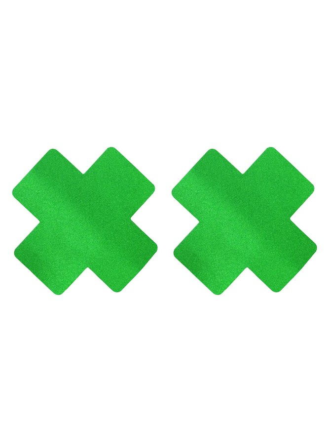 Multicolor Satin Disposable Cross Nipples