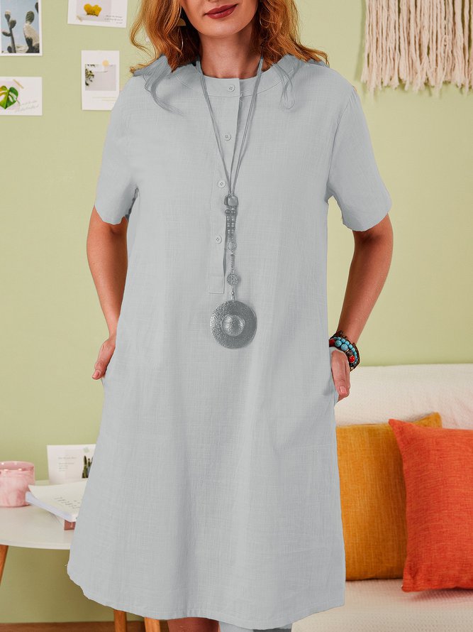 Crew Neck Casual Dresses