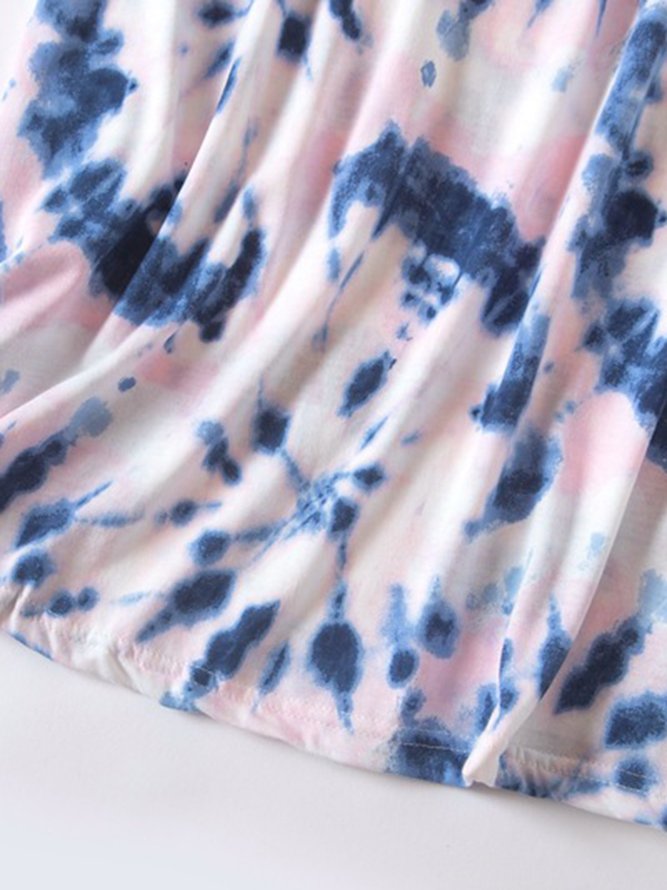 Breathable Comfortable Tie-Dye Loose Casual Nightdress