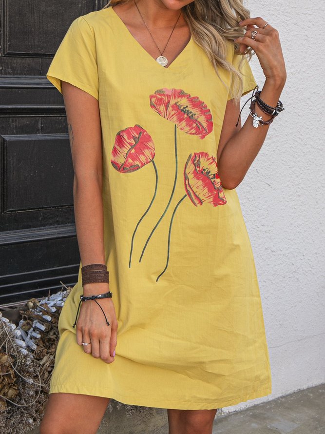 Casual Short Sleeve Knitting Dress