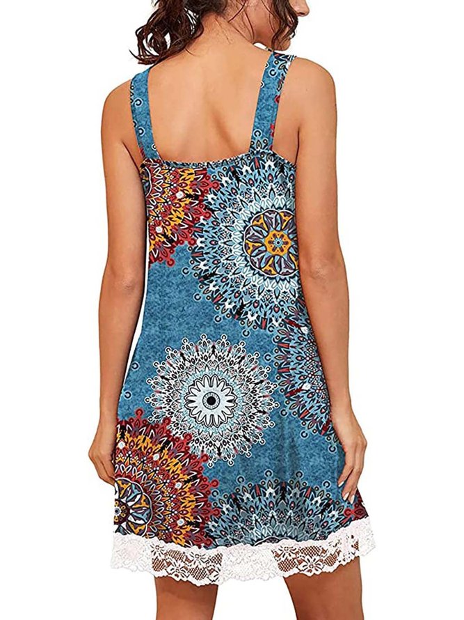 Elegant Loose Printing Nightdress