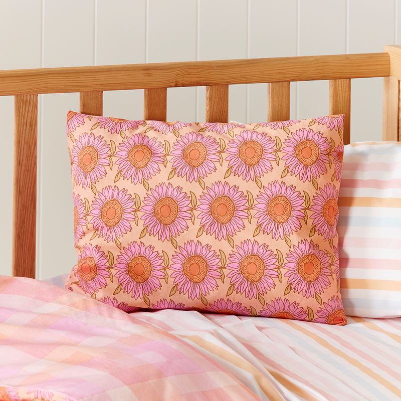 Sunflower Stonewashed Sunset Cot Quilt Cover Set