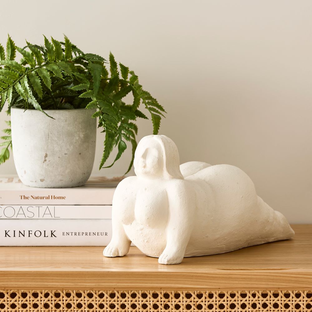 Yoga Romulus White Cobra Pose Statue