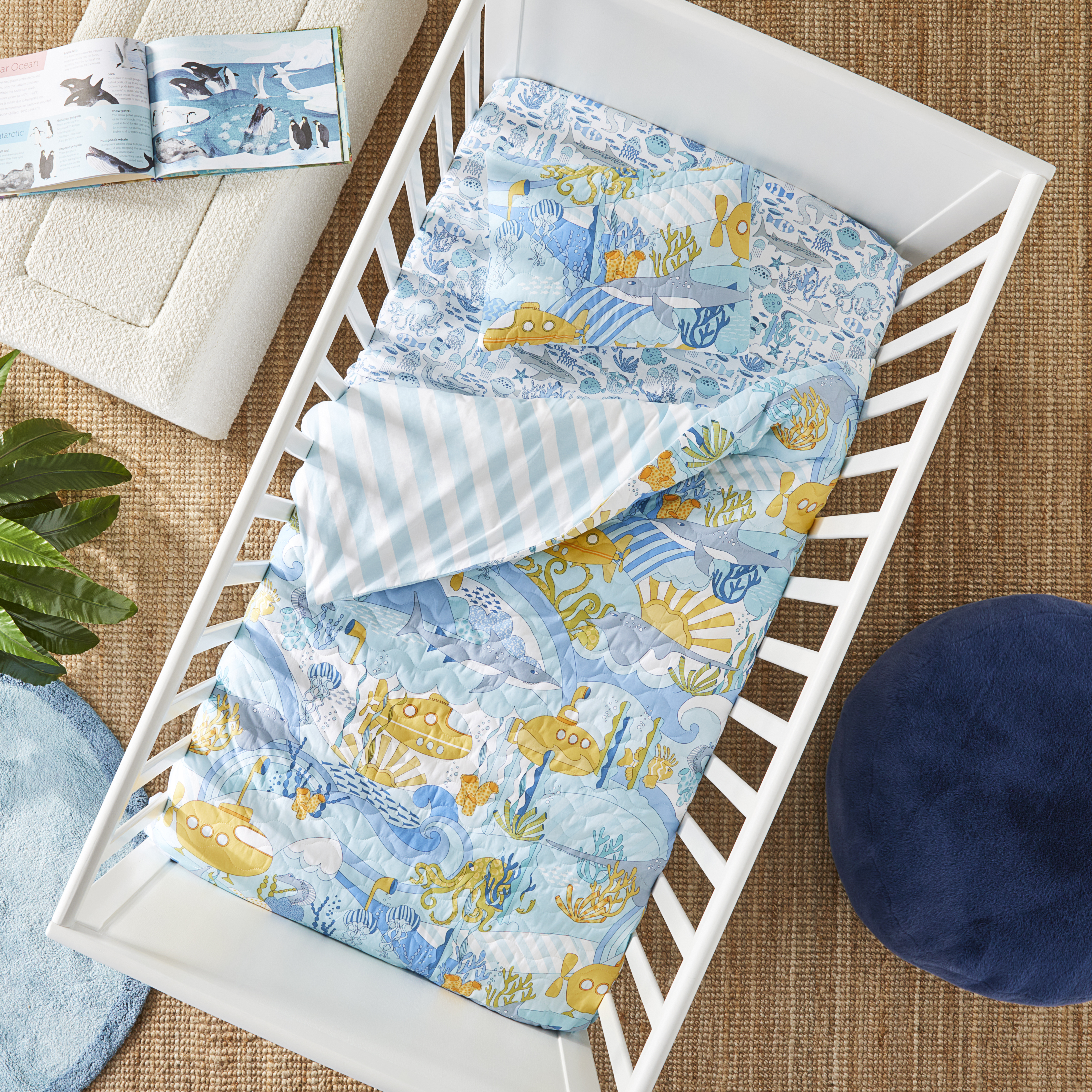 Underwater World Cot Quilt Cover Set