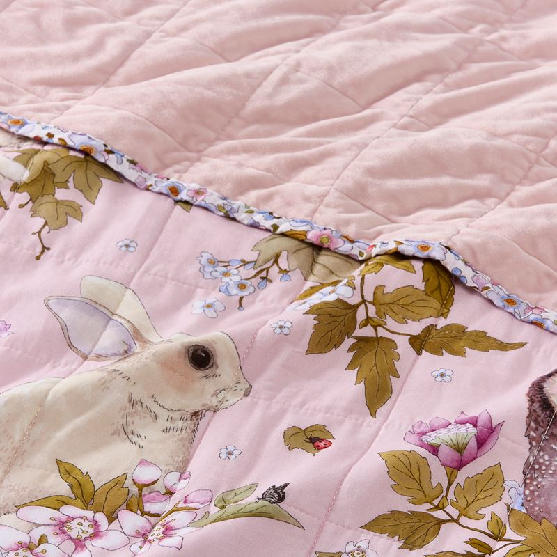 Fleur Harris Pink Woodlands Coverlet
