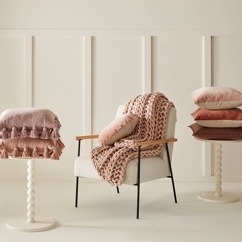 Bombay Misty Pink Velvet Cushion