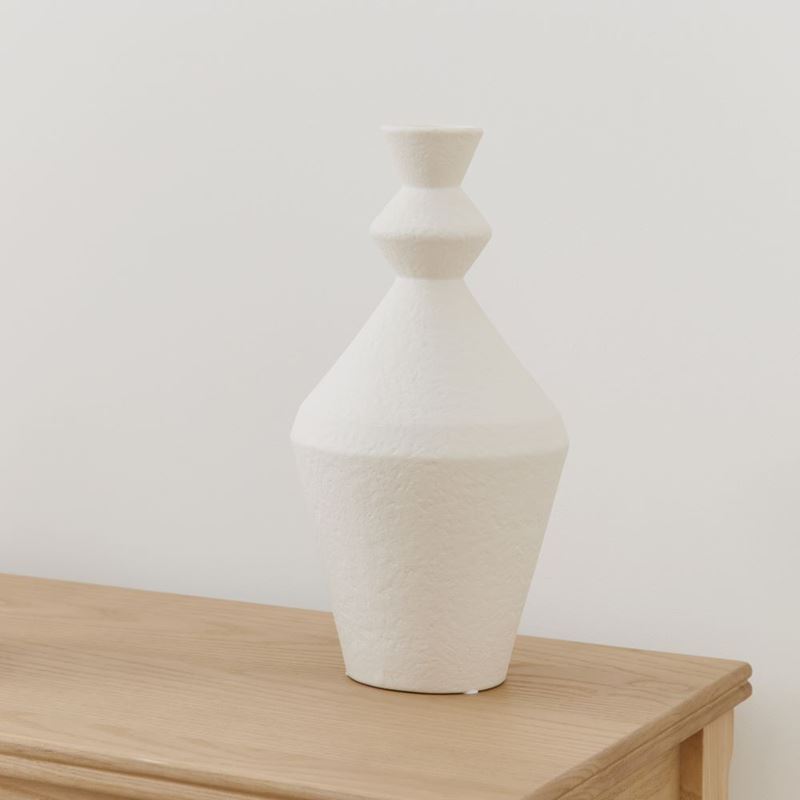 Angular White Vase