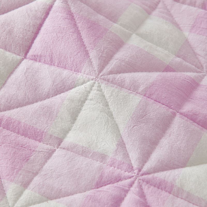 Mickey Gingham Lilac Quilted Quilt Cover Set