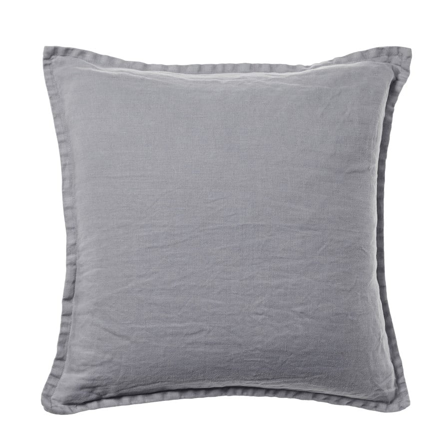 Belgian Seal Grey  Vintage Washed Linen Cushion