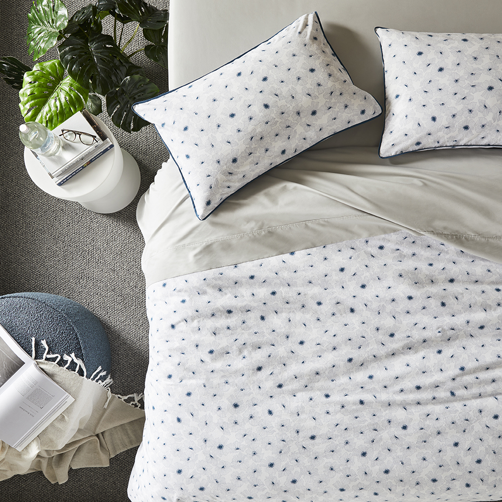 Blossom Blue Quilt Cover Set