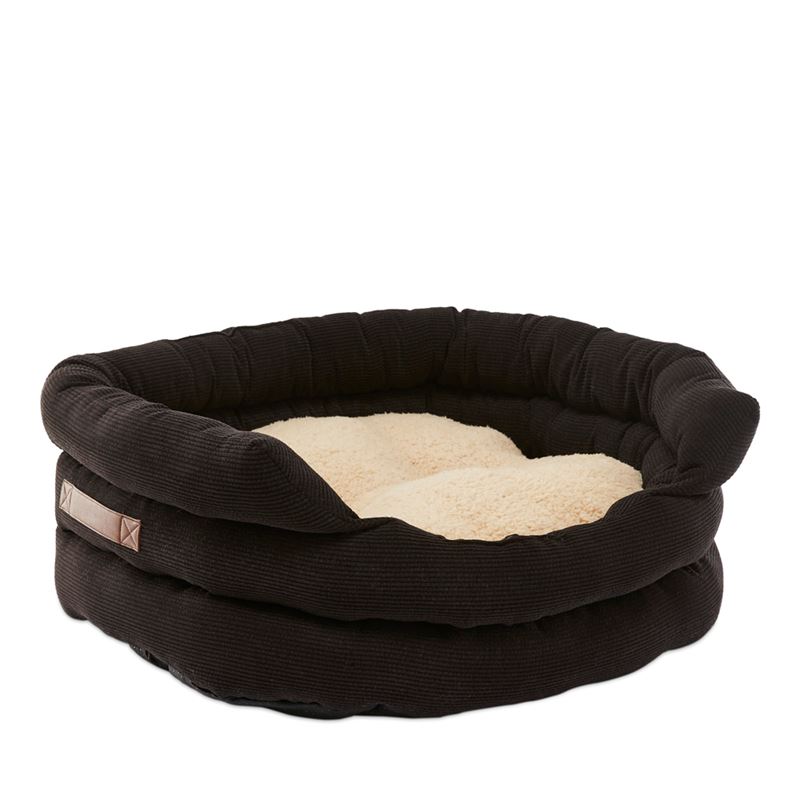 Ziggy Black Corduroy Pet Bed