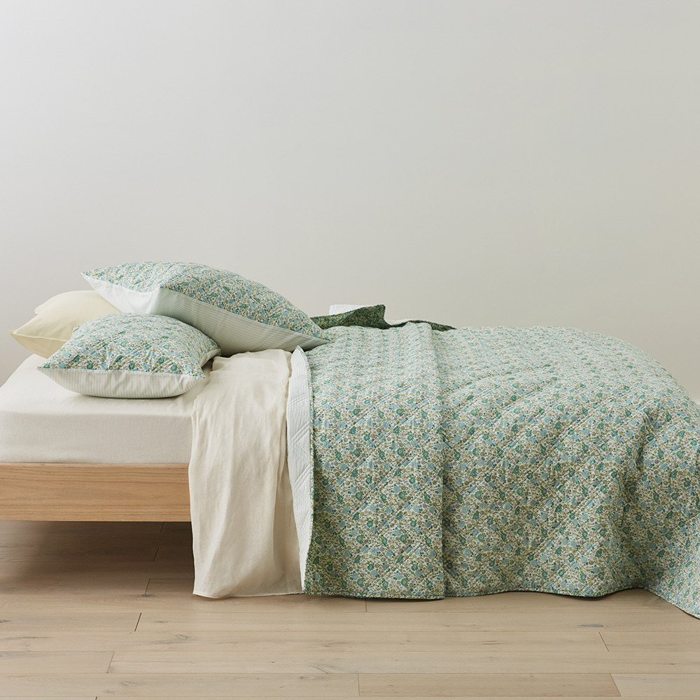 Ida Floral Printed Quilted Coverlet Separates