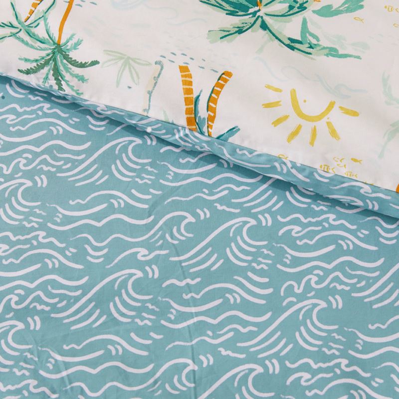 Aloha Summer Vibes Natural Quilt Cover Set