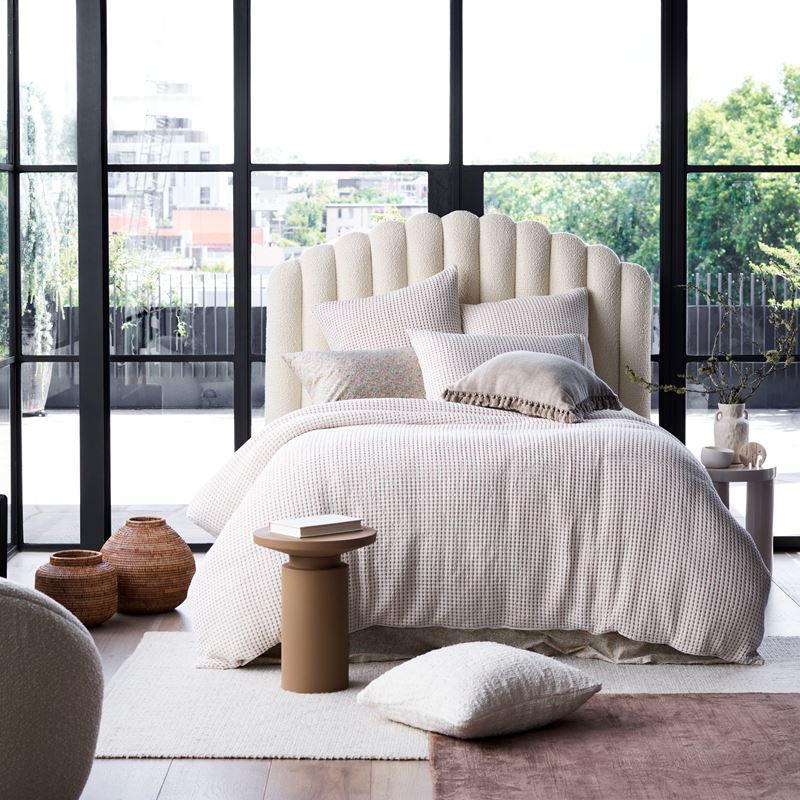 Berlin Waffle Natural Marle Quilt Cover Set + Separates