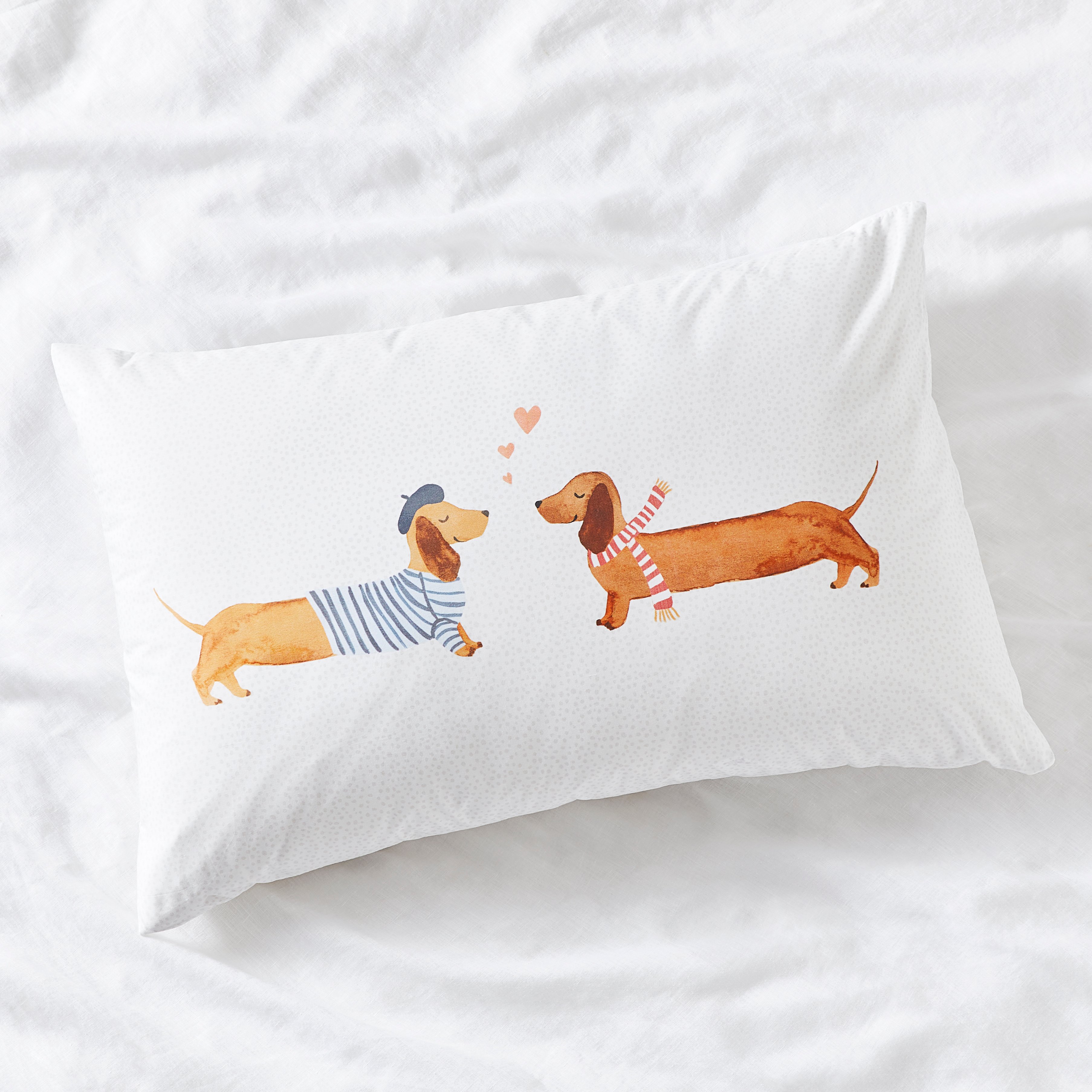 Dachshund Love Text Pillowcase