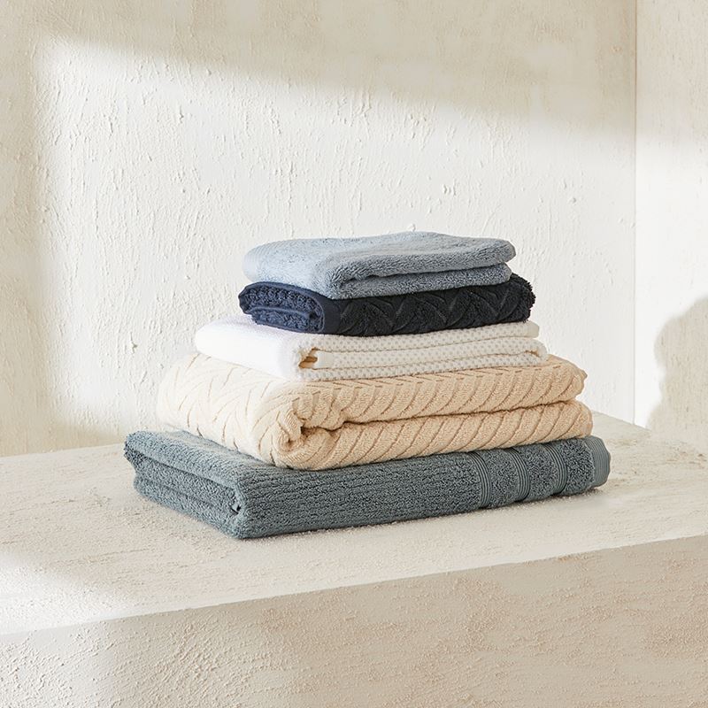 Savannah White Textured Towel Range