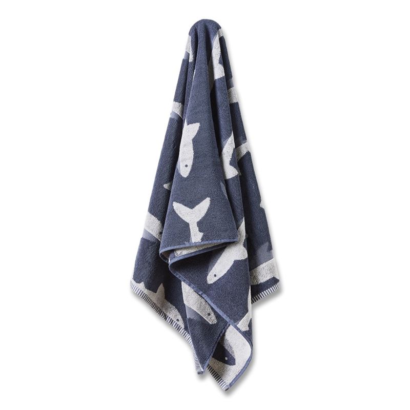 Swimming Sharks Navy Towel Range