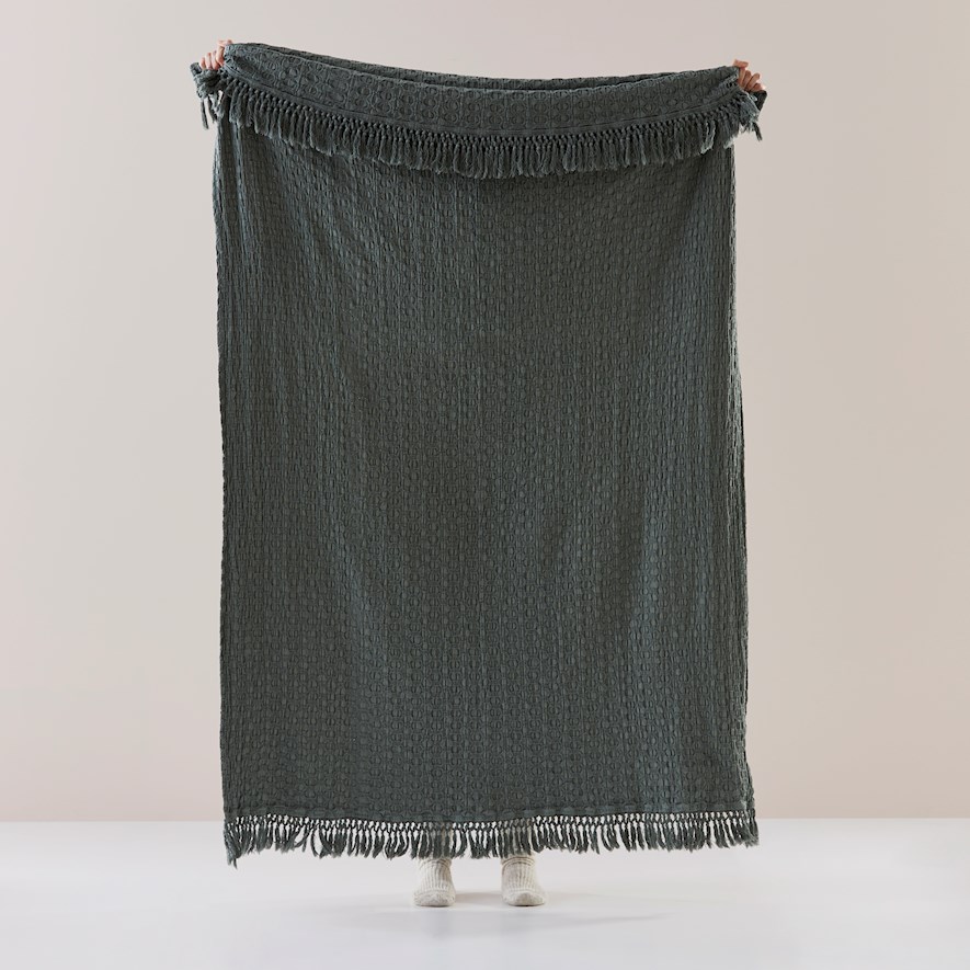 Byron Smokey Green Throw