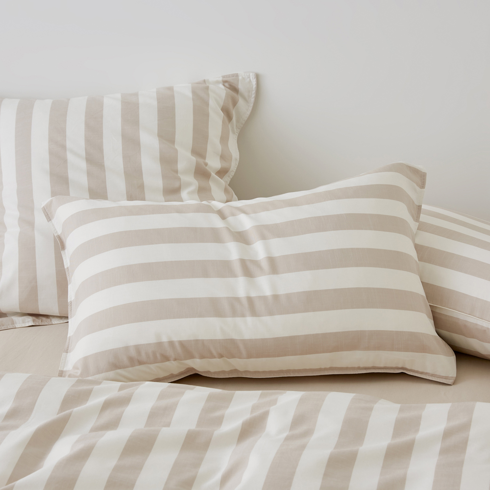 Bamboo Linen Natural Stripe Pillowcases