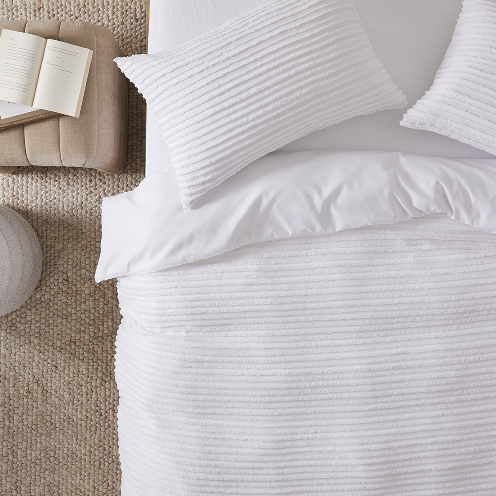 Merricks White Tufted Quilt Cover Set