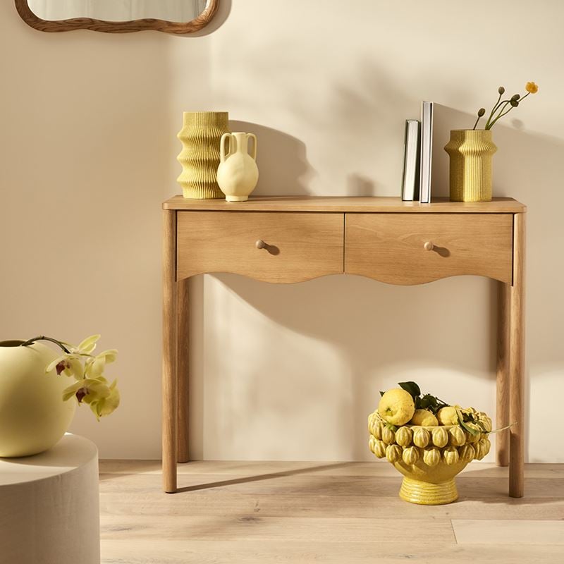 Citron Yellow Ring Vase