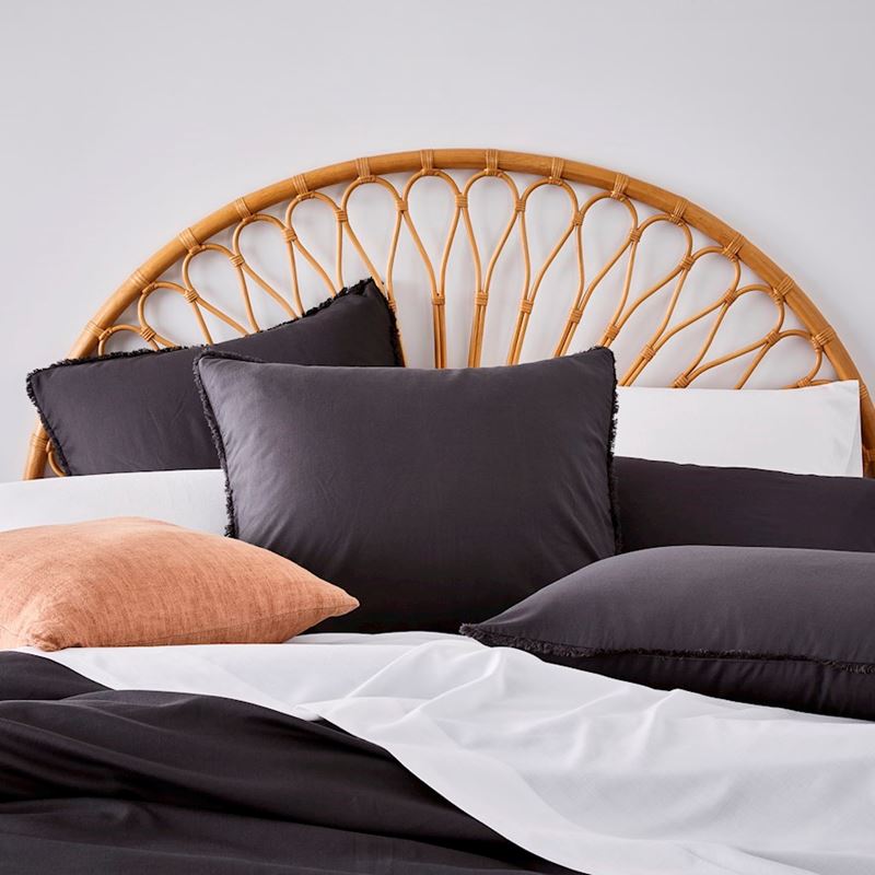 Bamboo Linen Coal Quilt Cover Separates