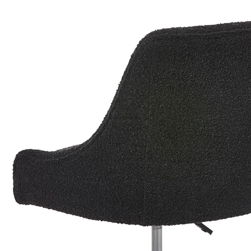 Neville Black Boucle Desk Chair