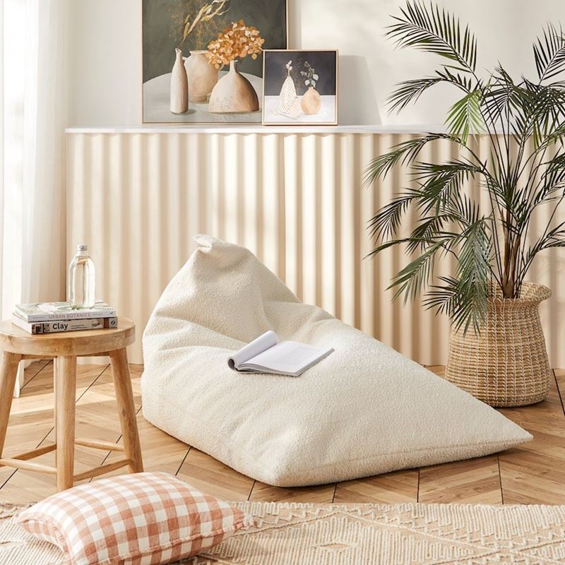 Boucle Cream Bean Bag Cover