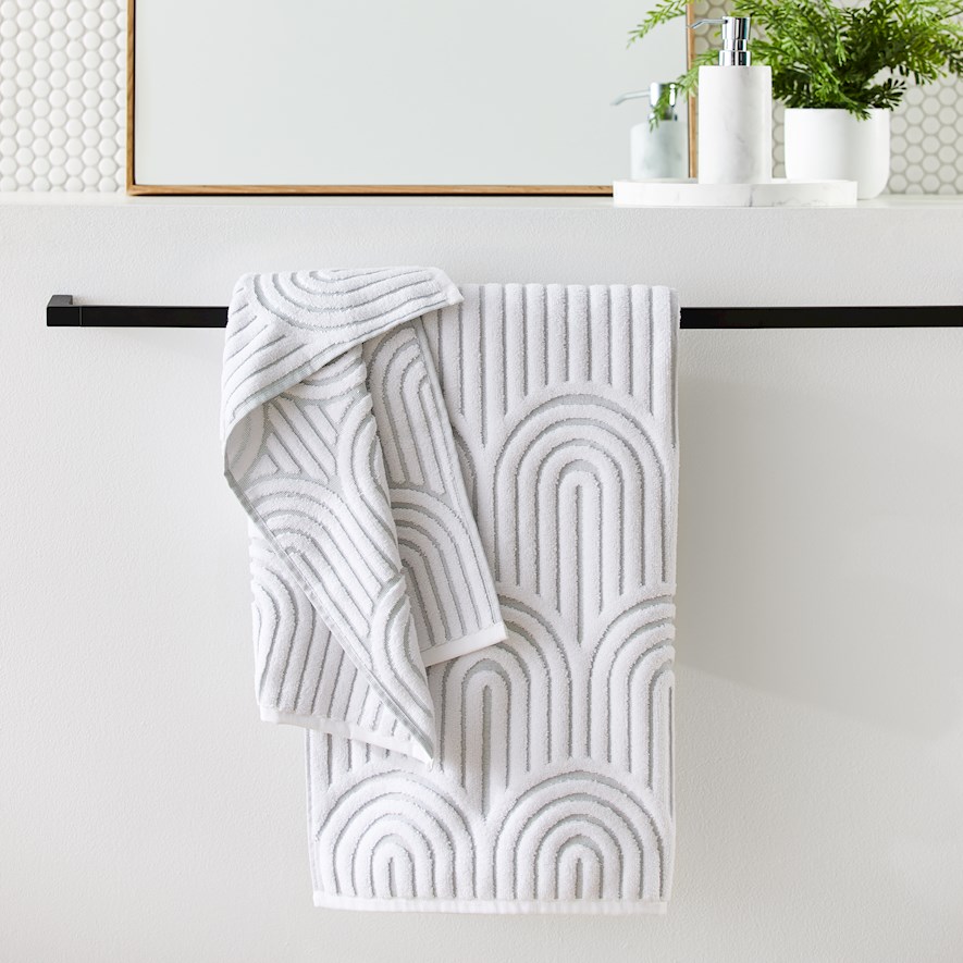 Archie White Marle Towel Range