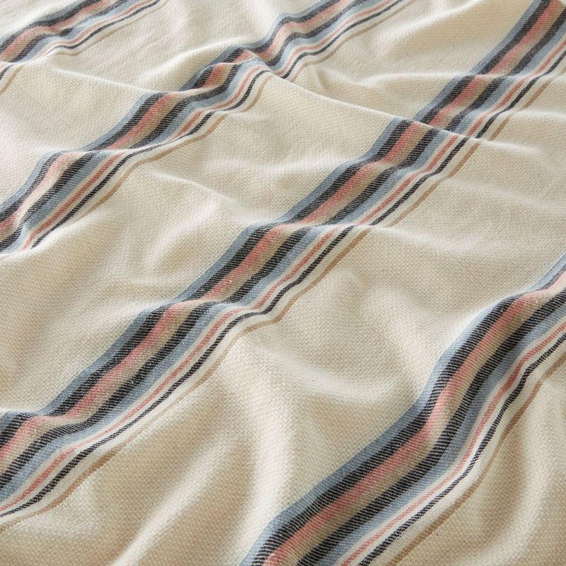 European Nougat Multi Stripe Turkish Peshtemal Beach Towel