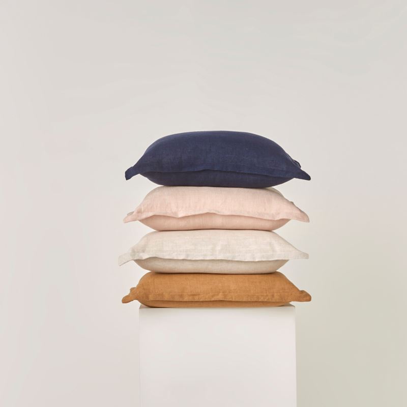 Jamie Linen Navy Cotton Cushion