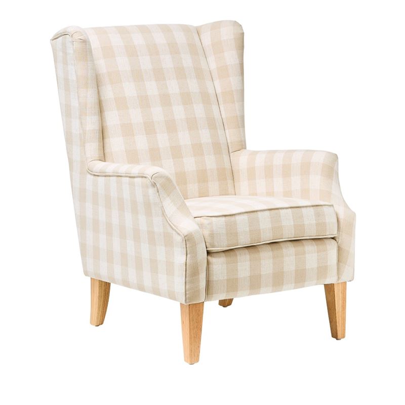 2 in 1 Gingham Nursery Chair