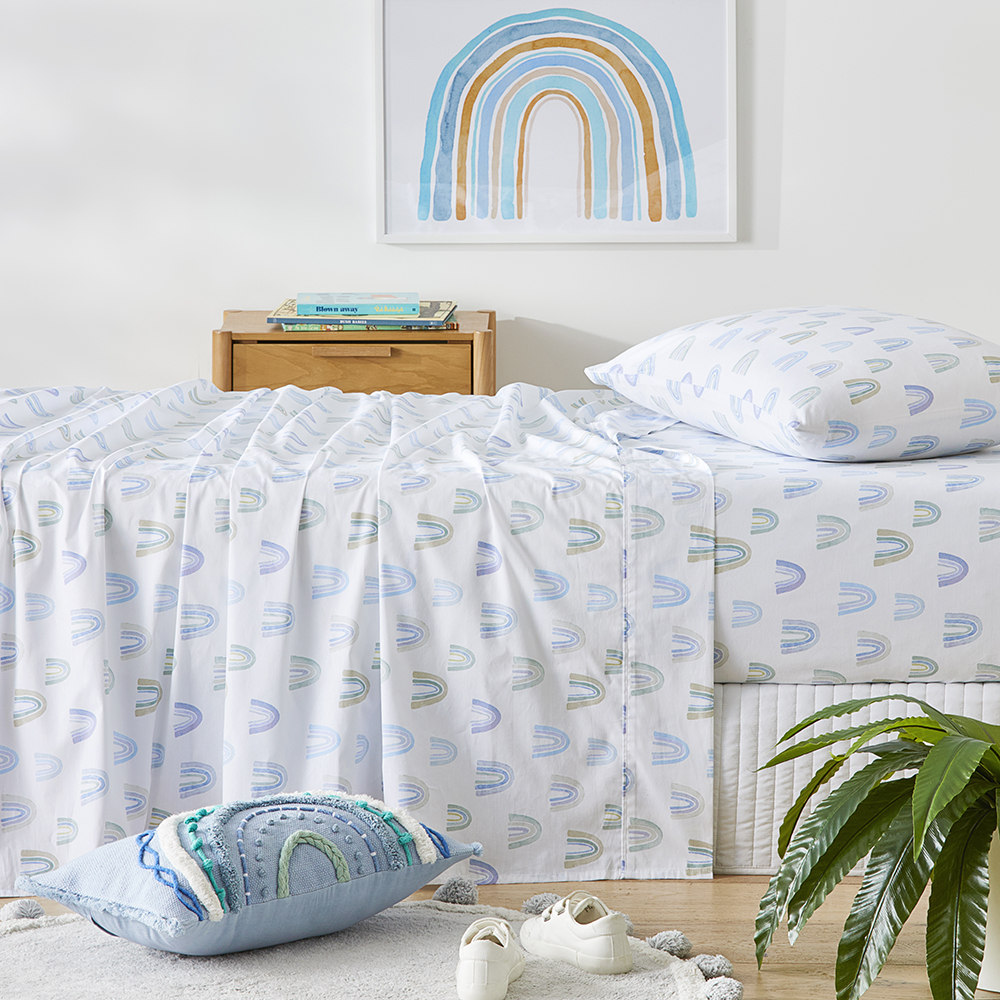 Blue Skies Rainbow Sheet Set