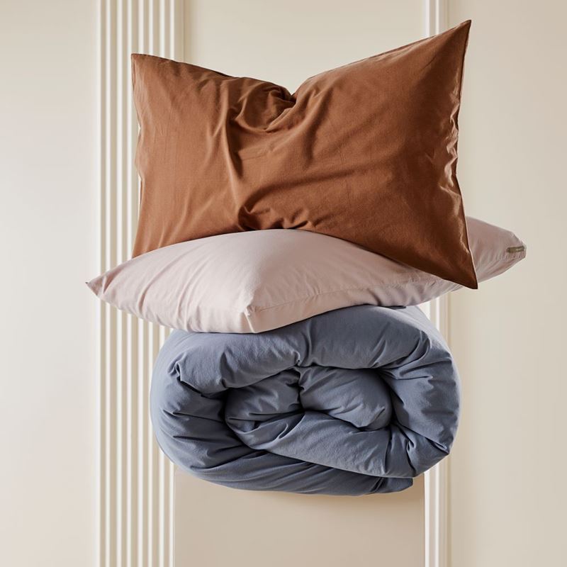 Stonewashed Cotton Storm Blue Quilt Cover Separates