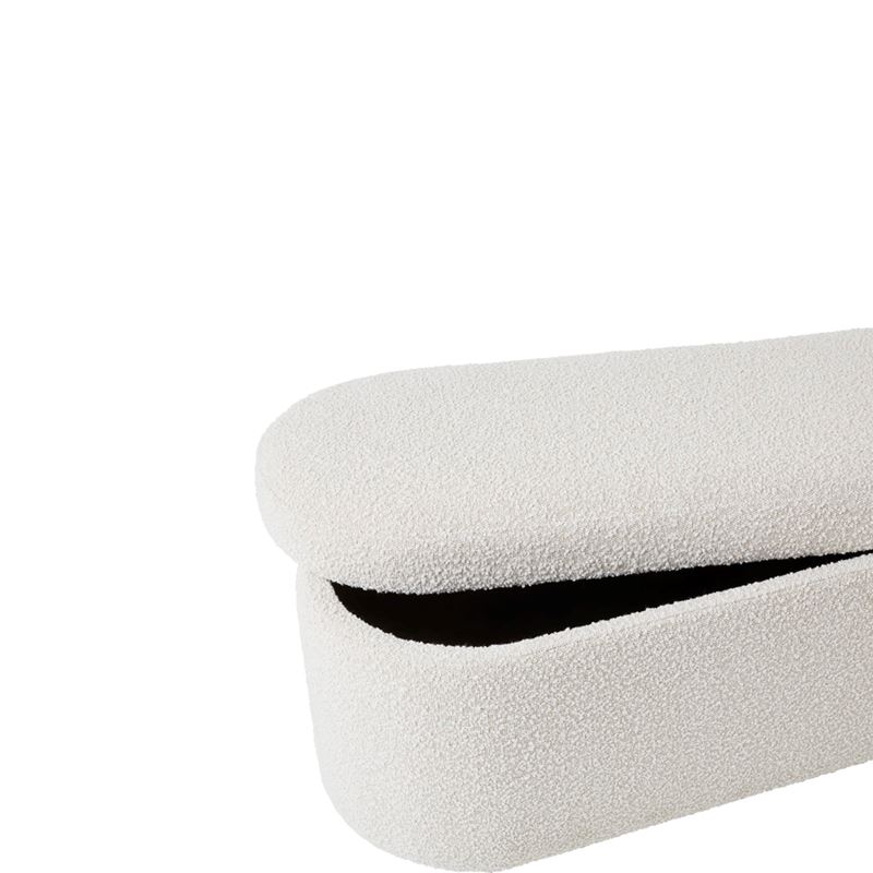 Memphis Cream Boucle Large Blanket Box