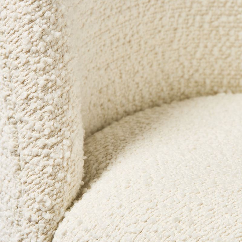 Brady White Boucle Kids Desk Chair