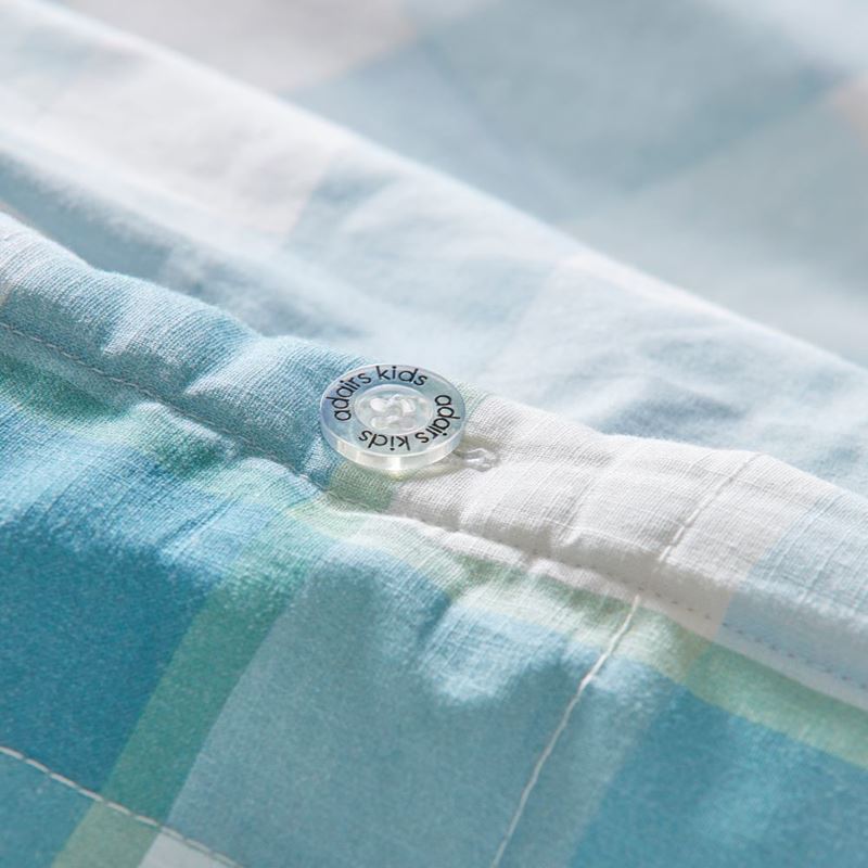 Ollie Gingham Fern Quilt Cover Set