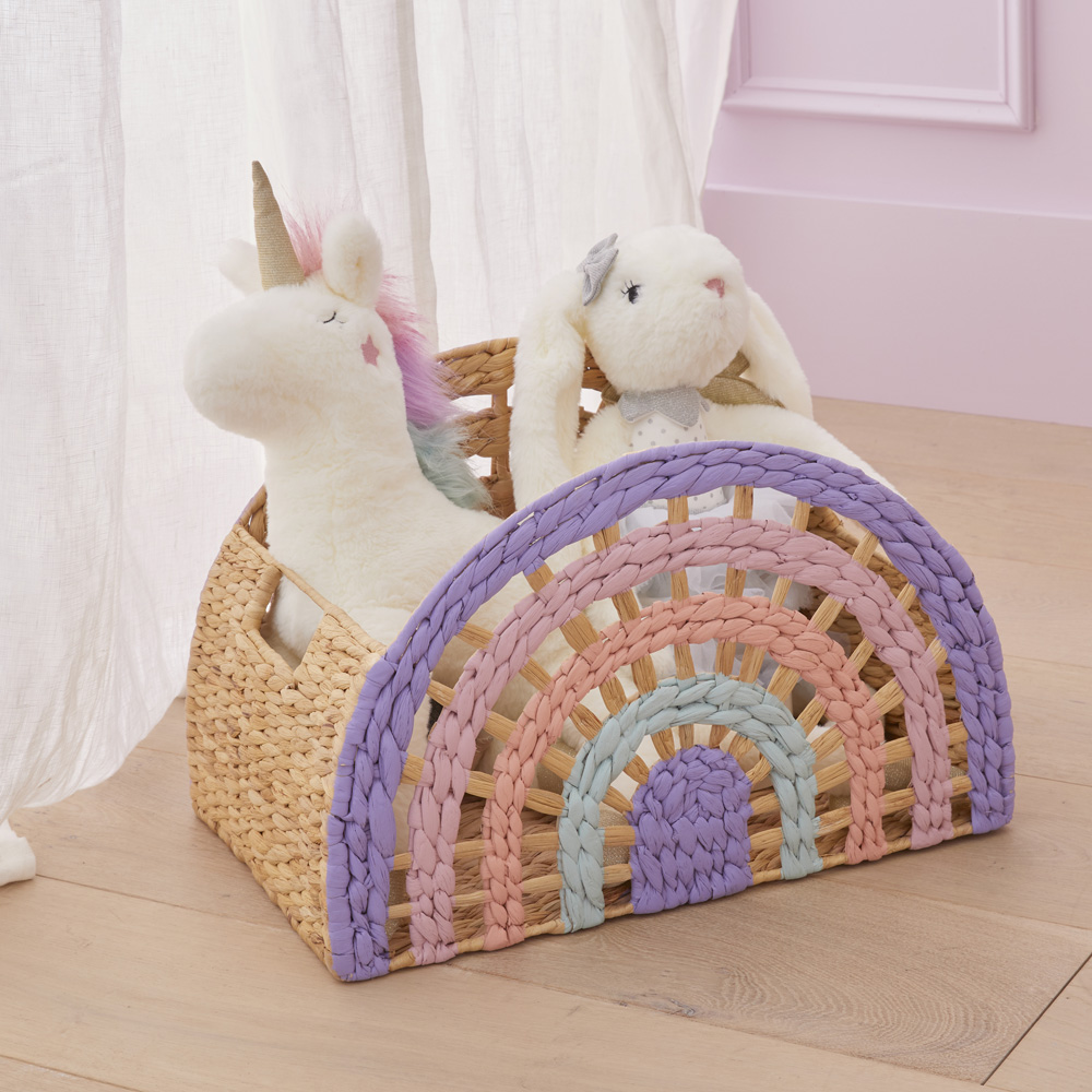 Novelty Rainbow Pastel Storage Basket